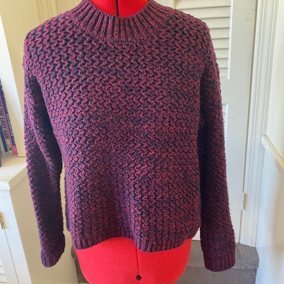 L.O.G.G. Label of Graded Goods H&M Womens Sweater S Red / Navy Blue Long Sleeve - Picture 1 of 7